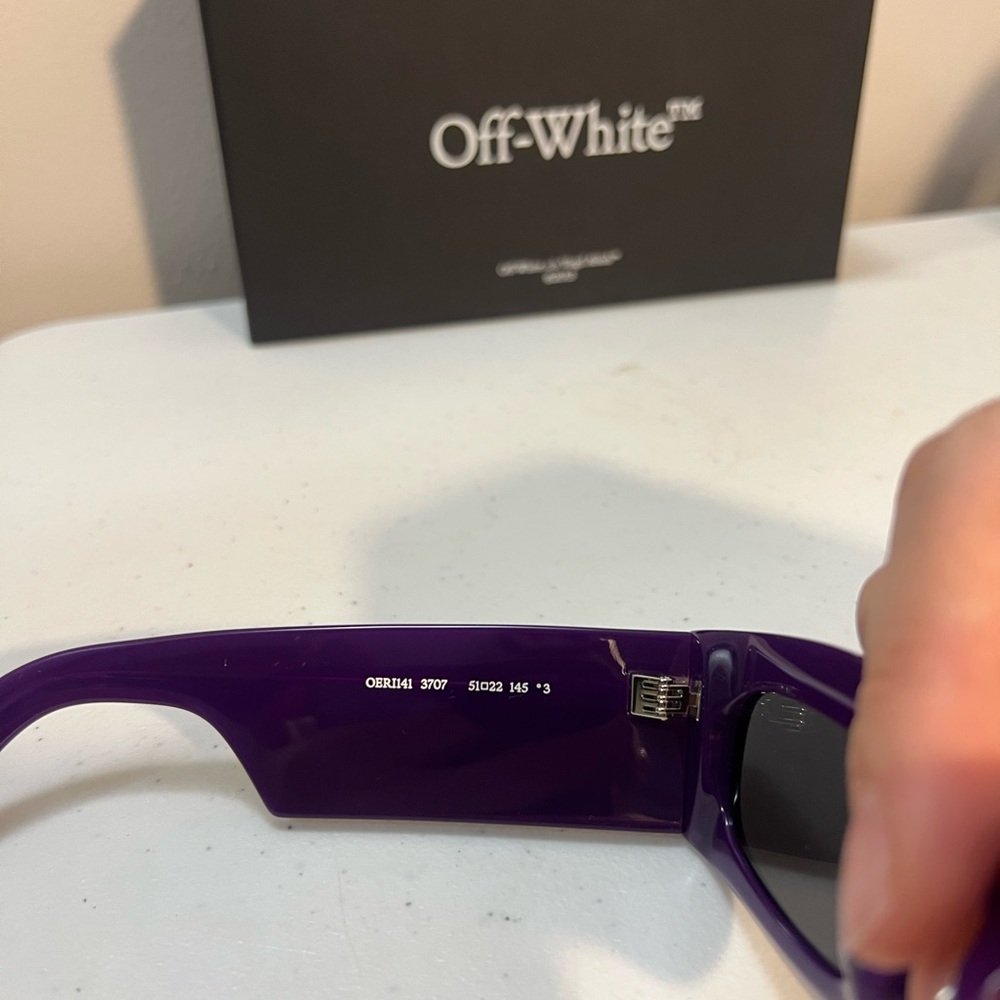 [Off-White] Purple Rectangular Sunglasses NWT - image 4